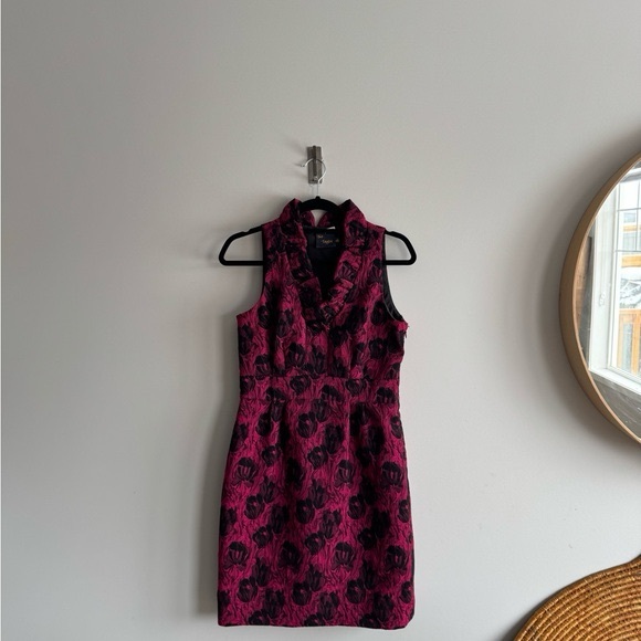 Taylor Black and Pink Halter Sheath Mini Dress - Picture 5 of 13